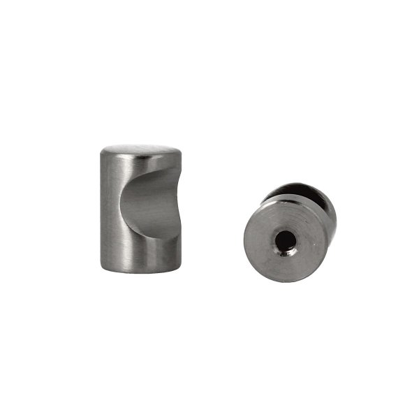 Möbelknopf Fasenschliff Griffmulde Möbelknauf Schrankknopf Edelstahl Möbelbeschlag 15mm