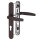 Aluminium 8-72mm Schmalrahmengarnitur Braun RAL8019 Langschild Türdrücker  Drücker/Drücker 71-86mm nein