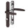 Aluminium 8-72mm Schmalrahmengarnitur Braun RAL8019 Langschild Türdrücker  Drücker/Drücker 71-86mm ja