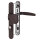 Aluminium 8-72mm Schmalrahmengarnitur Braun RAL8019 Langschild Türdrücker  Knopf/Drücker 55-70mm ja
