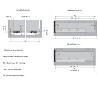 Unterfluhrf&uuml;hrung mit SoftClose-Mechanismus 500mm Stabilit&auml;t und sanftes Schlie&szlig;en