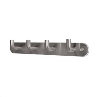 Edelstahl Hakenleiste Garderobenleiste 4er Wandgarderobe...