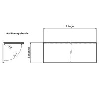 Edelstahl V2A Eckschutzwinkel - 1000mm Kantenschutz...