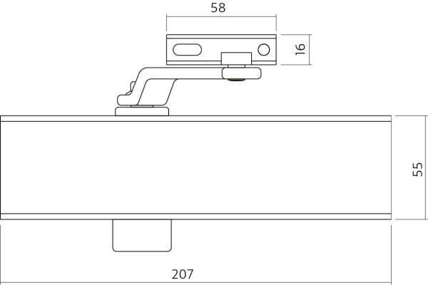 Intersteel Türschließer mit Scherenarm DR120 Schwarz