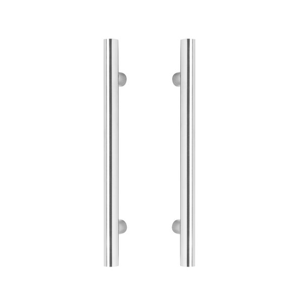 Intersteel Türgriffe paarweise T-Form 350x65x20 Mittenabstand 200 Edelstahl gebürstet