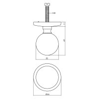Intersteel Türknopf Messing Natur fest