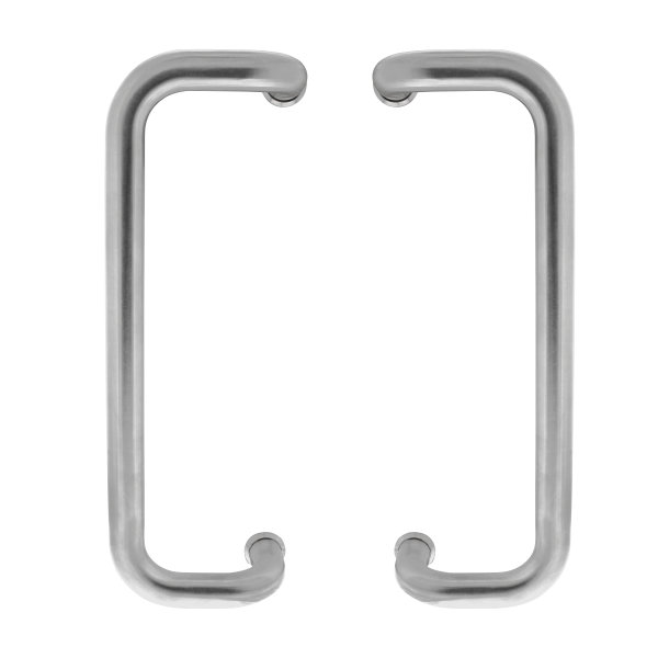 Intersteel Türgriffe paarweise D-Modell 375x75x25 Mittenabstand 350 Edelstahl gebürstet