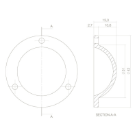 Intersteel Endkappe Türknopf Messing Natur