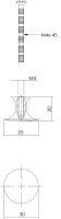 Intersteel Möbelknopf glatt rund ø30 mm antik