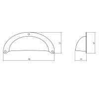 Intersteel Schalengriff 98mm gepresst Antik