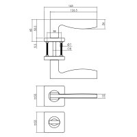 Intersteel Türdrücker Apollo auf Rosette...