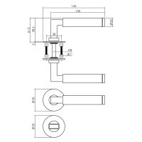 Intersteel Türdrücker Bau-stil auf Magnet...