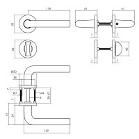 Intersteel Türdrücker Derby auf Rosette...