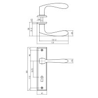 Intersteel Türdrücker Banaan auf Schild...