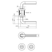 Intersteel Türdrücker Bas auf Rosette...