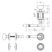 Intersteel Wechselgarnitur links Helena auf Rosette...