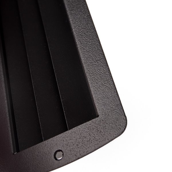Türlüftung Aluminium Lüftungsgitter Schwarz matt RAL9005 Badlüftung 465x105mm Feinstruktur