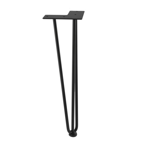 Hairpin Legs Industrialstyle Tischbeine Haarnadelbeine Hairpins 3 Streben Schwarz matt Einzelnes Tischbein 12mm 406mm