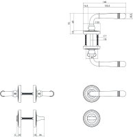 Intersteel Türdrücker Helena auf Rosette...
