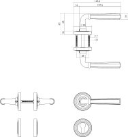 Intersteel Türdrücker Bellevue auf Rosette...