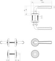 Intersteel Türdrücker Bellevue auf Rosette...