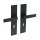 Intersteel Türdrücker Amsterdam auf Schild 250x55x2 mm BB 72 Edelstahl/Schwarz matt