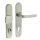 Intersteel Schutzbeschlag Oval Griff/Drücker mit Kernziehschutz und Profilzylinder-Lochung 92 mm Nickel matt