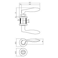 Intersteel Türdrücker George auf runde Rosette...