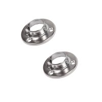 1 Paar Kleiderstangenhalter runde Wandhalterung...