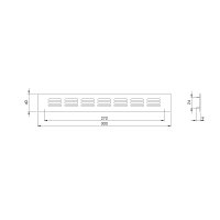 Aluminium Lüftungsgitter Breite 40mm vers....
