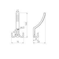 Garderobenhaken Mantelhaken Huthaken Altsilber...