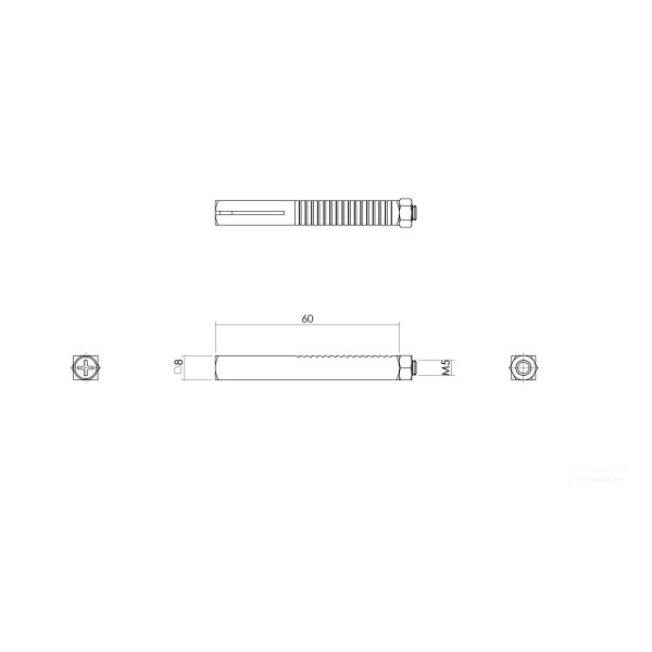 Wechselstift Keilbolzen Befestigung 8mm Befestigungsstift Wechselgarniturstift 36-42mm