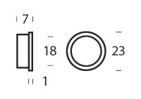 Intersteel 10 Nylonringe 20-18 mm Braun