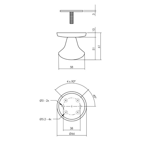 Intersteel Haustürset Schutzbeschlag SKG*** rund Edelstahl schwarz
