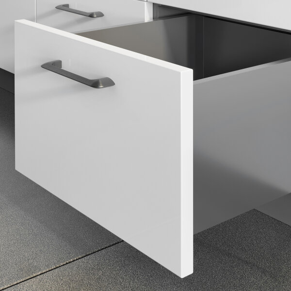 Schubkastensystem 550mm - 120mm mit SoftClose Funktion 40 kg Traglast Anthrazit Schubladensystem