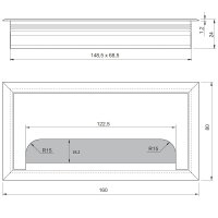Aluminium Kabeldurchlass Bürstendichtung...
