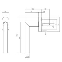 Intersteel Fenstergriff Jura auf ovaler Rosette Edelstahl...
