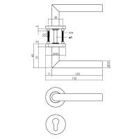 Intersteel Türdrücker Winkel 90° auf...