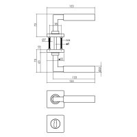 Intersteel Türdrücker Bau-Stil auf Rosette...