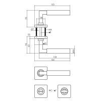 Intersteel Türdrücker Bau-Stil auf Rosette...