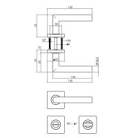 Intersteel Türdrücker Bastian auf Rosette...