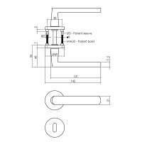 Intersteel Türdrücker Sora mit Rosette...