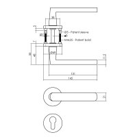 Intersteel Türdrücker Sora mit Rosette...
