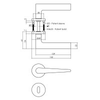 Intersteel Türdrücker Tiga mit Rosette...