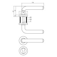 Intersteel Türdrücker Agatha auf Rosette...