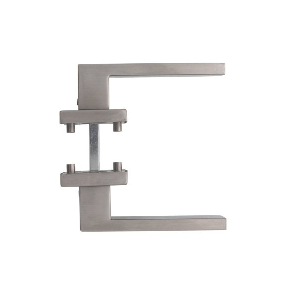 Intersteel Türdrücker Amsterdam auf quadratische massive Rosette 53x53x10 mm Edelstahl gebürstet Hintertürbeschlag