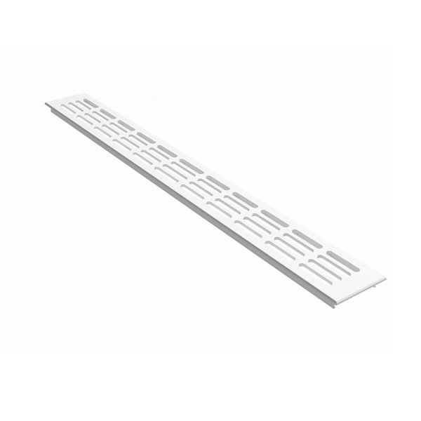 Badlüftung Aluminium Stegblech 60mm x 800mm Weiss RAL9016 Lüftungsgitter