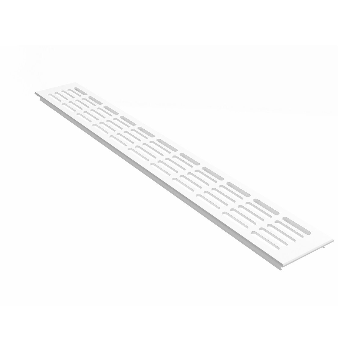 Aluminium Lüftungsgitter – 80x1500 Mm, Stegblech, Eloxiert In Edelstahl-Optik