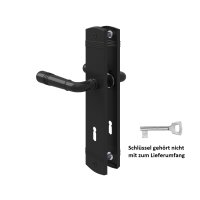 Schwarz matte Langschildgarnitur Türdrücker Bad...