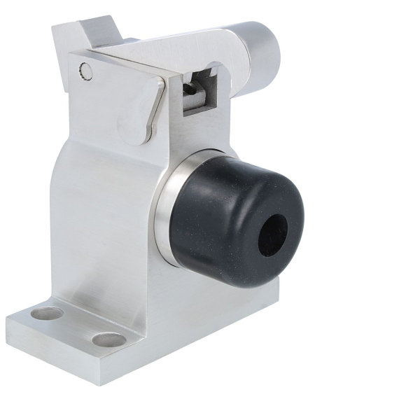 Echt Edelstahl Türstopper Türfeststeller mit Haken Türpuffer Türhalter massiv Bodentürstopper